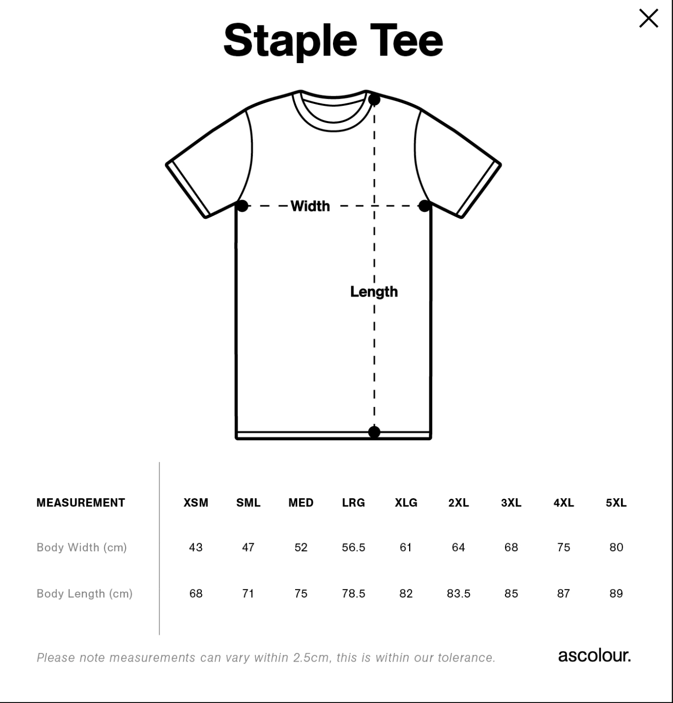 Custom AS Colour Staple Tee