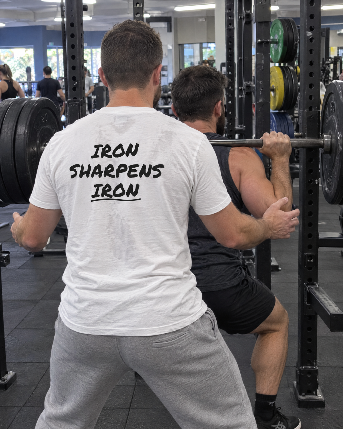 Iron Sharpens Iron Tee worn, back print