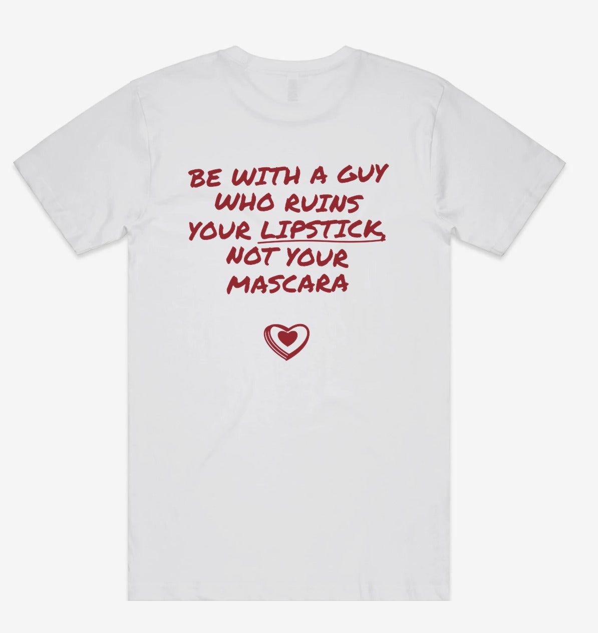 Ruins Your Lipstick Tee back print flat lay